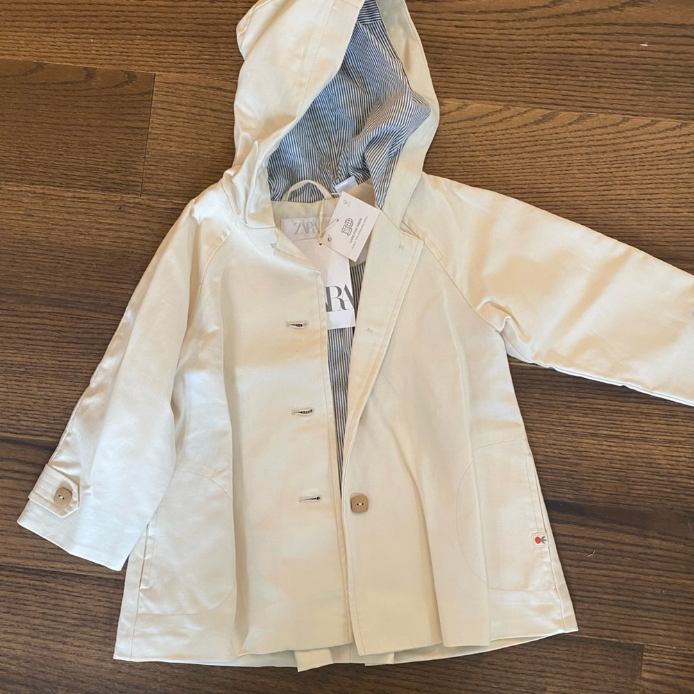 BNWT Zara cute rain jacket- twill cotton 2-3y - perfect condition